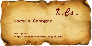 Kocsis Csongor névjegykártya